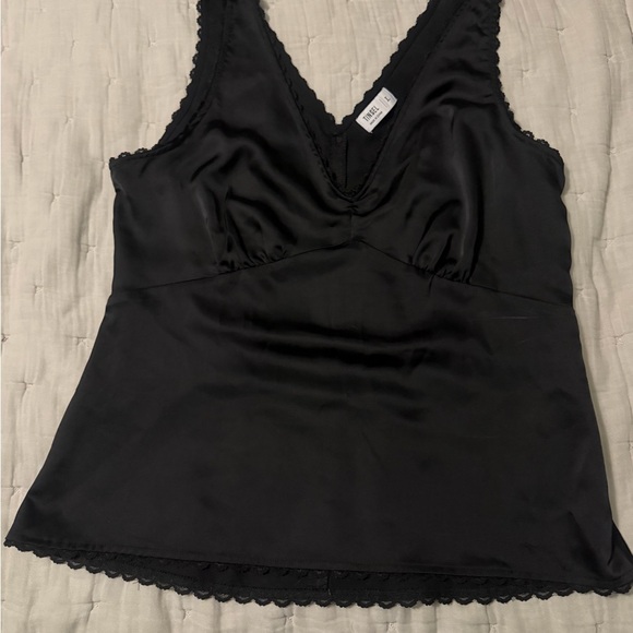 Tinsel Tops - Tinsel Black Satin Top